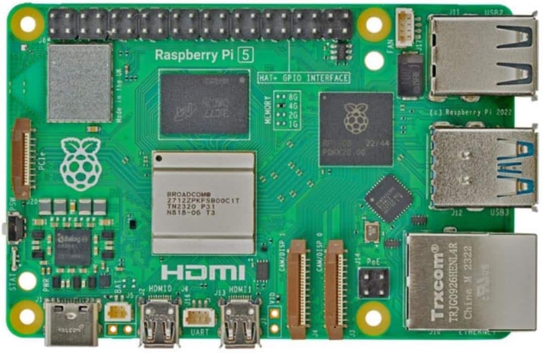 Raspberry Pi - 5 16GB RAM Broadcom BCM2712 Arm Cortex-A76 2.4GHz Quad-core 64-bit Single Board Computer