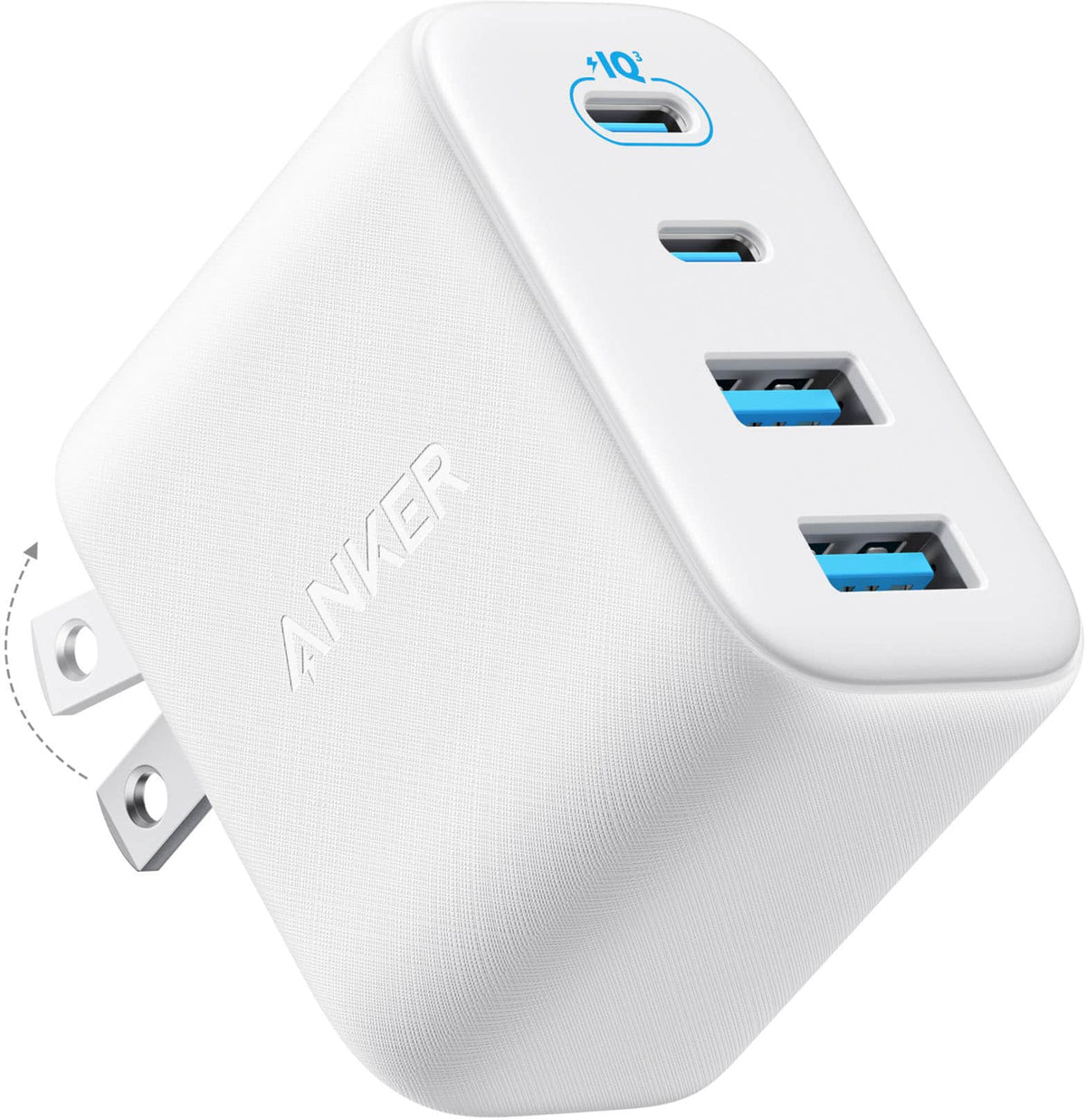 Anker - Zolo GaN Wall Charger (50W, 4 Ports, 2 USB-C + 2 USB-A) - White - White