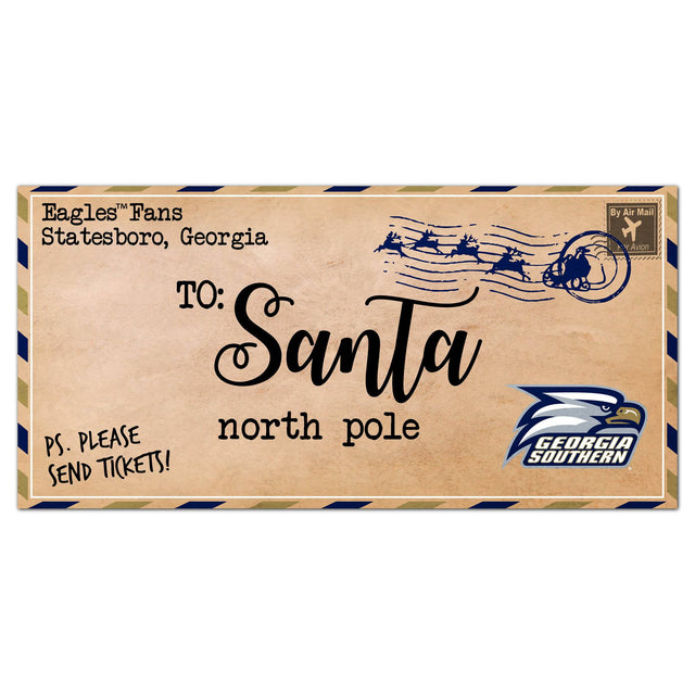 Eagles™ Fans  
Statesboro, Georgia  

TO:  
Santa  
north pole  

PS. PLEASE SEND TICKETS!  

By Air Mail  
From Avon  

Georgia Southern