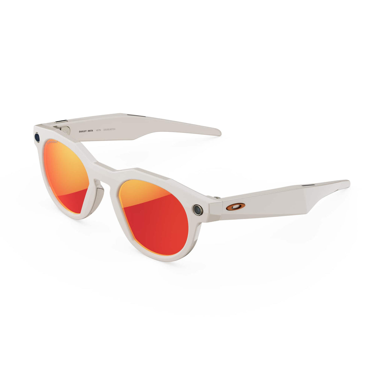 Oakley Meta - HSTN glasses - with Meta AI, Audio, Photo, Video, Compatibility - Prizm Ruby Lenses - Warm Grey