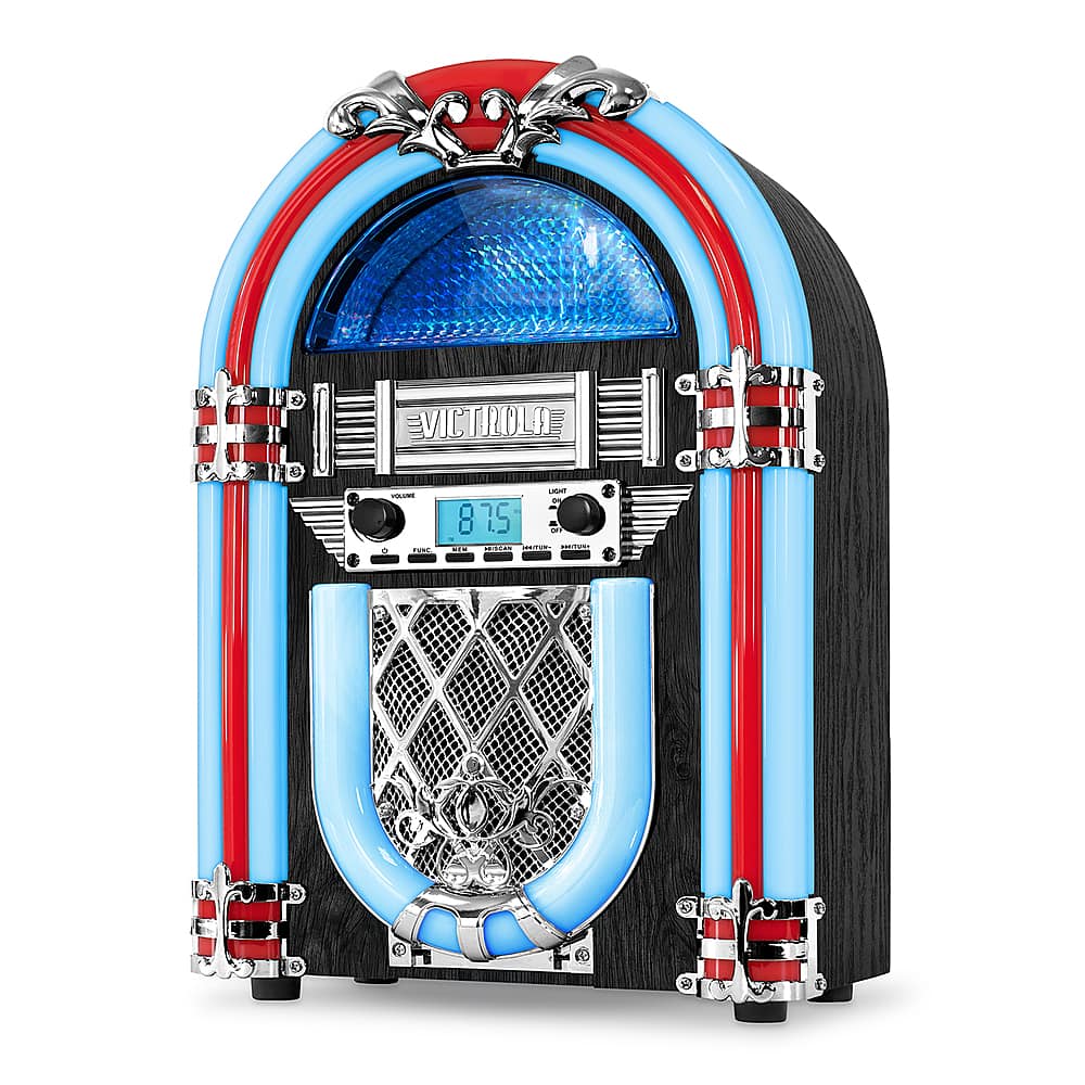 Victrola - Nostalgic Wood Countertop Jukebox - Silver