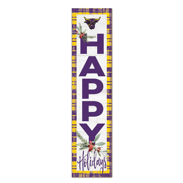 Front. Jardine - Minnesota State Mavericks 12'' x 48'' Outdoor Merry Christmas Leaner - White.