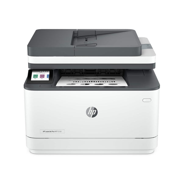 HP - LaserJet Pro MFP 3101sdw Wireless AI-Enabled Black-and-White All-in-One Laser Printer - White