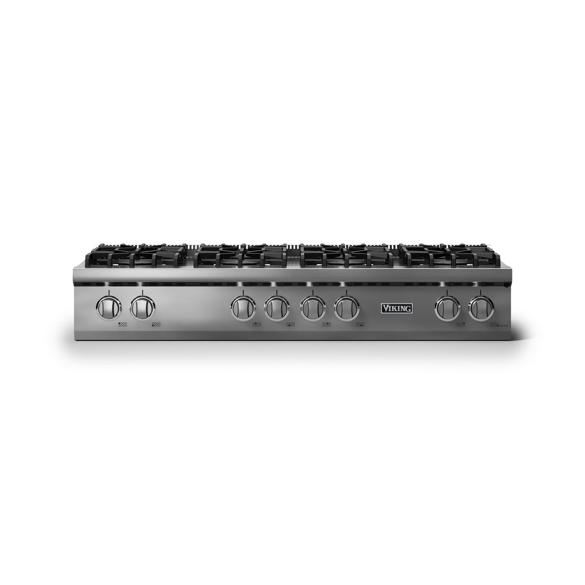 Viking - 48"W. Pro5S 8 Burner Built-in Gas Sealed Burner Rangetop-Stainless Steel - Stainless Steel