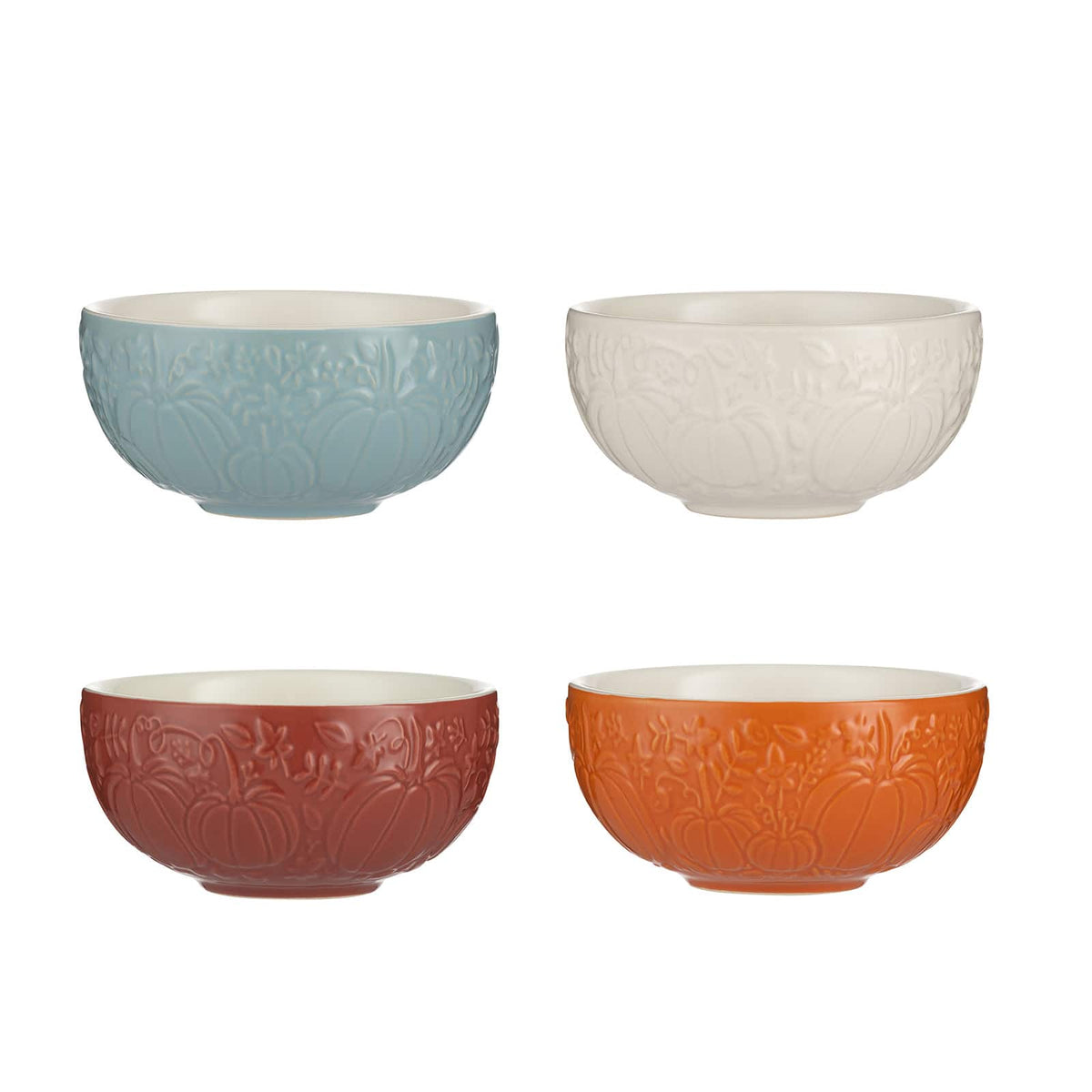 Mason Cash - Home Set of 4 Mini Pumpkin Bowls, 5.9-Ounce - Multicolored