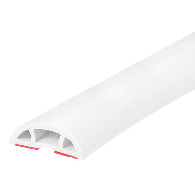 Front. Unique Bargains - Floor Cord Cover Cable Protector 0.4" W x 0.24" H 6.6ft Cable Management for Home Office - White.