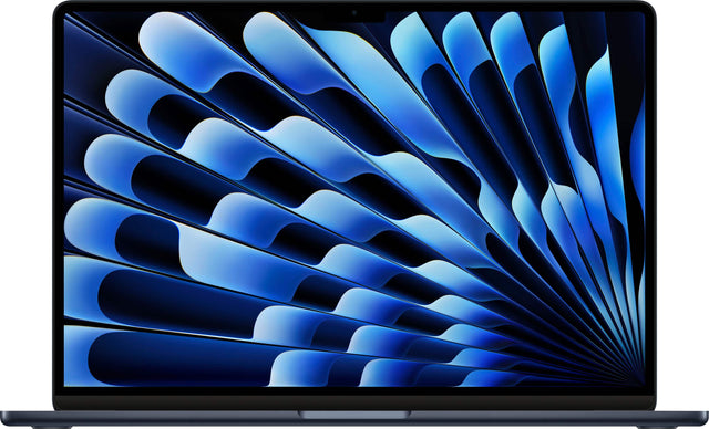 Front. Apple - Geek Squad Certified Refurbished MacBook Air 15" Laptop - M2 chip - 8GB Memory - 256GB SSD - Midnight.