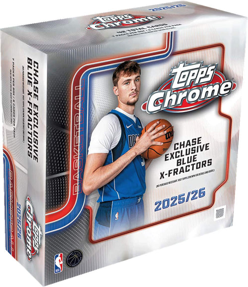 Sure, here is the corrected and grouped text from the image:

---

**Topps Chrome**

**CHASE EXCLUSIVE BLUE X-FRACTORS**

**2025/26**

**CHASE EXCLUSIVE BLUE X-FRACTORS**

**2025/26**

**Topps Chrome**

**CHASE EXCLUSIVE BLUE X-FRACTORS**

**2025/26**

**Topps Chrome**

**CHASE EXCLUSIVE BLUE X-FRACTORS**

**2025/26**

**Topps Chrome**

**CHASE EXCLUSIVE BLUE X-FRACTORS**

**2025/26**

**Topps Chrome**

**CHASE EXCLUSIVE BLUE X-FRACTORS**

**2025/26**

**Topps Chrome**

**CHASE EXCLUSIVE BLUE X-FRACTORS**


