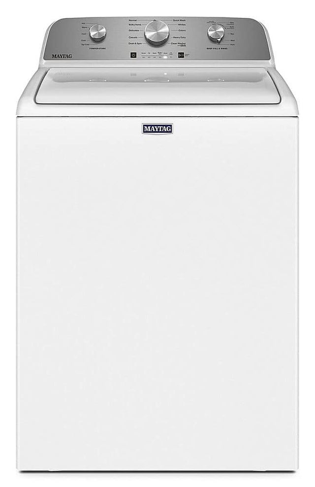 Front. Maytag - 4.5 Cu. Ft. High Efficiency Top Load Washer with Deep Fill - White.