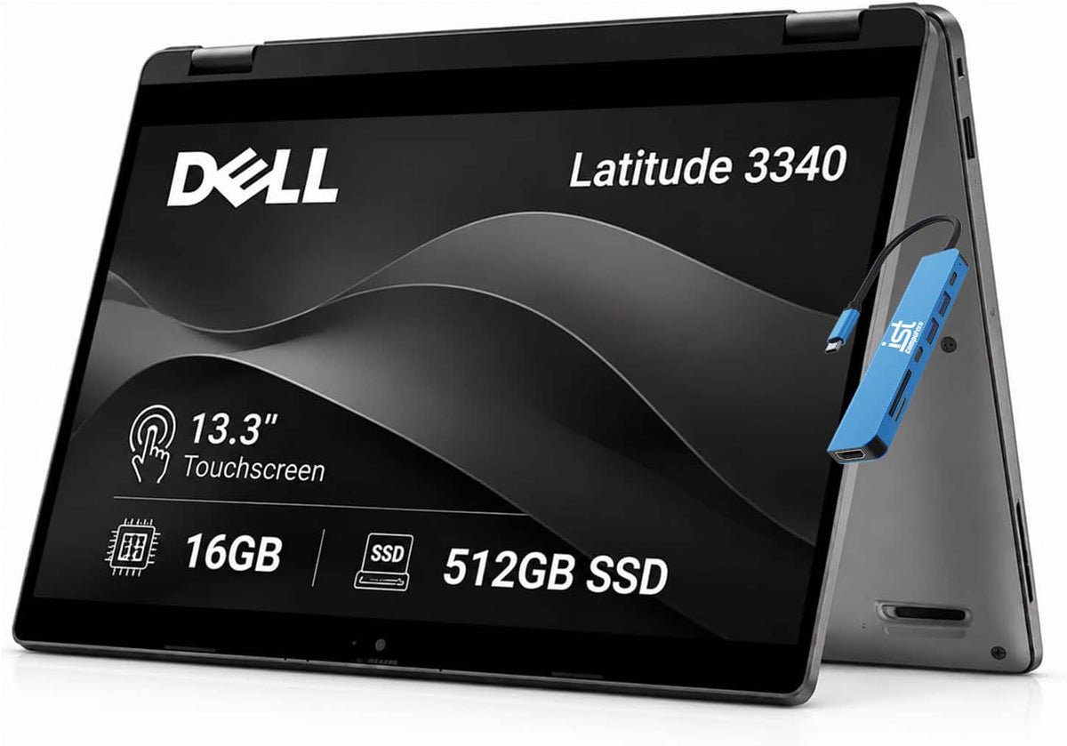 Dell - Upgraded - Latitude 13 3340 2-in-1 13.3 FHD Touch Business Laptop - Intel Core i5 - 16GB RAM - 512GB SSD - Backlit - Win 11Pro - Titan Gray