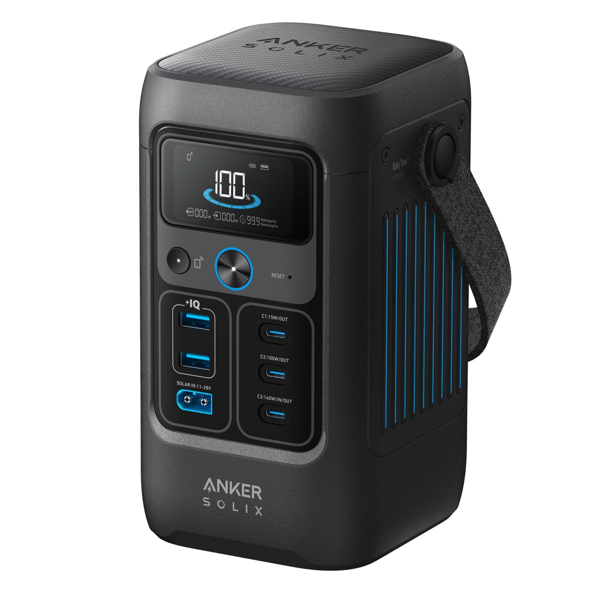Anker - SOLIX C200X DC Portable Power Station 192Wh(60,000mAh)/200W Power Bank Station for Outdoor Camping,Traveling&Emergencies (192 Wh Capacity) - Black
