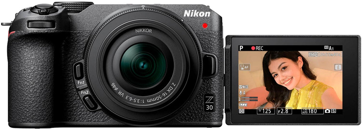 Nikon - Z 30 4K Video Mirrorless Camera with Wide-Angle Zoom NIKKOR Z DX 16-50mm f/3.5-6.3 VR Lens - Black