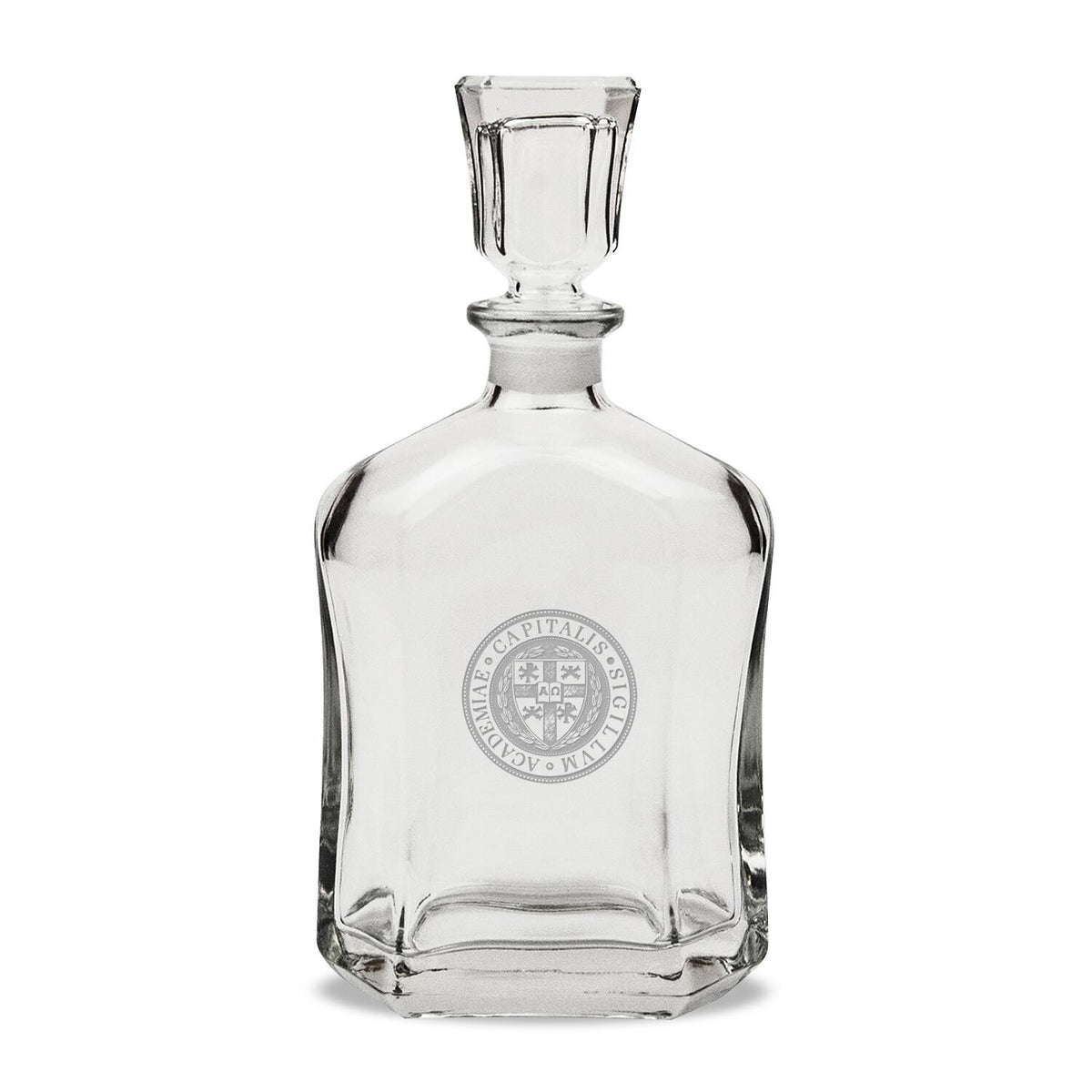 Jardine - Capital University Crusaders Logo 23.75oz. Crystal Whisky Decanter - Multicolor