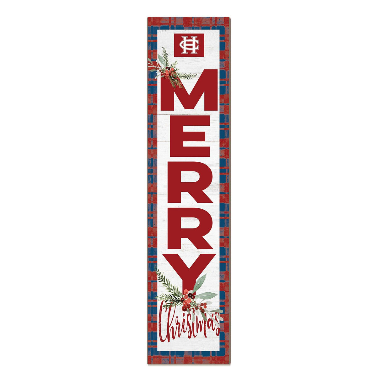 Jardine - Hanover Panthers 12'' x 48'' Outdoor Merry Christmas Leaner - White