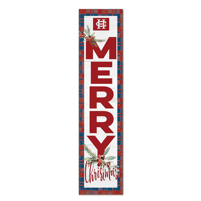 Front. Jardine - Hanover Panthers 12'' x 48'' Outdoor Merry Christmas Leaner - White.