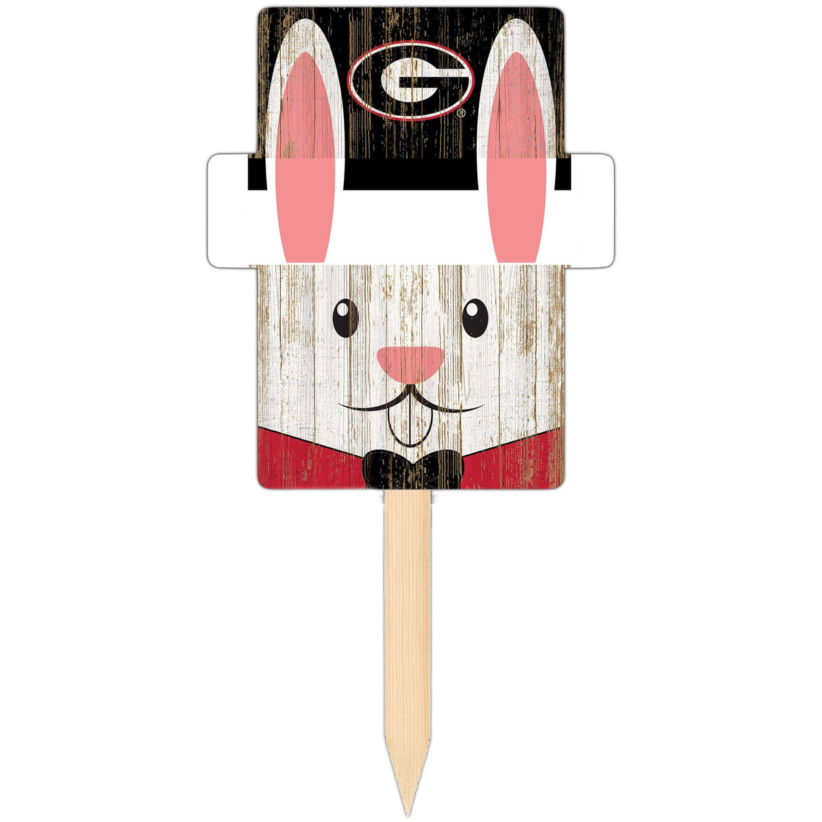 Fan Creations - Georgia Bulldogs 16" x 19" Easter Bunny Yard Stake - Multicolor