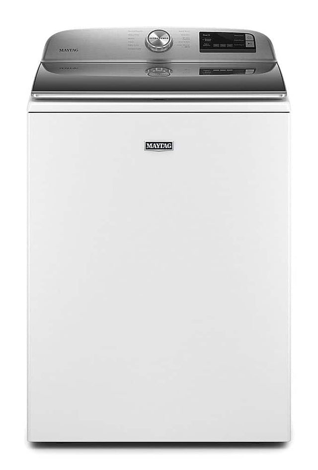 Front. Maytag - 4.7 Cu. Ft. Smart Top Load Washer with Extra Power Button - White.