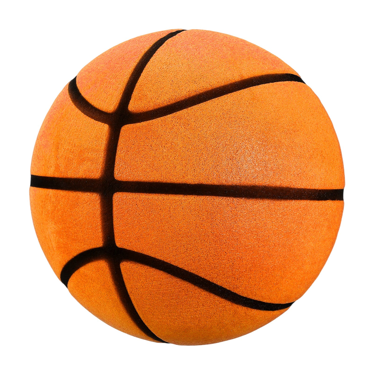 Unique Bargains - Silent Basketball Size 7 (9.4") Quiet Basketball High Density Foam No Noise 3D Groove Bouncing Ball with Net Bag - Orange