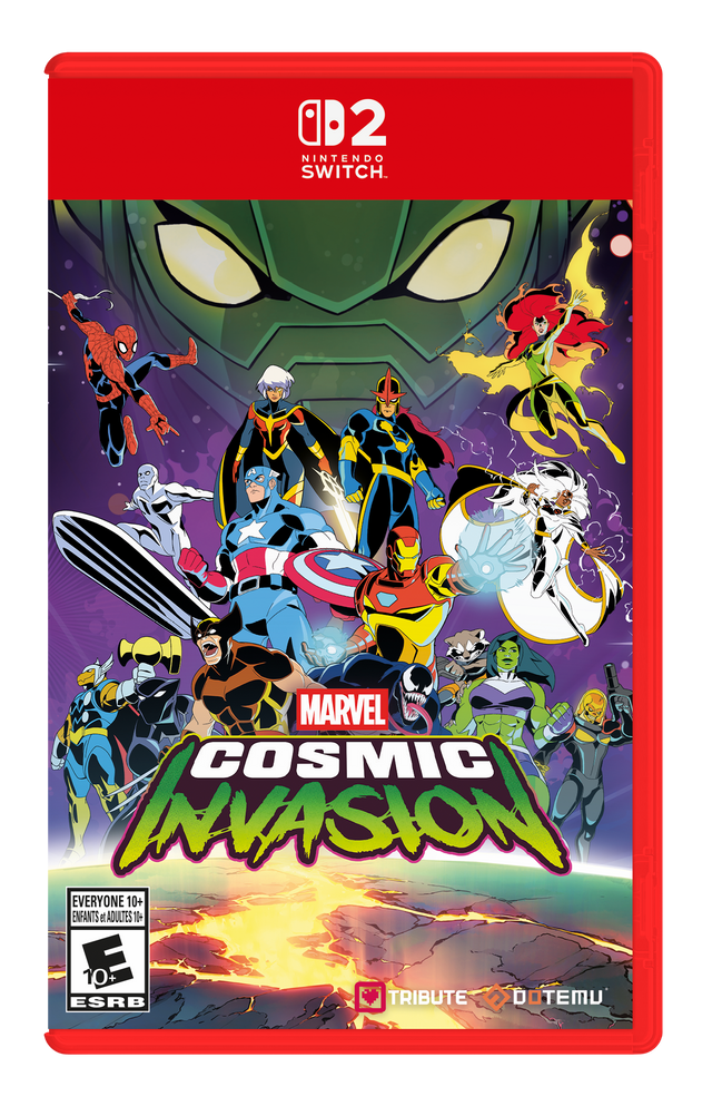 2 NINTENDO SWITCH. MARVEL COSMIC INVASION EVERYONE 10+ ENFANTS et ADULTES 10+ ESRB TRIBUTE DOTEMU