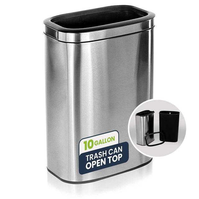 10 GALLON TRASH CAN OPEN TOP