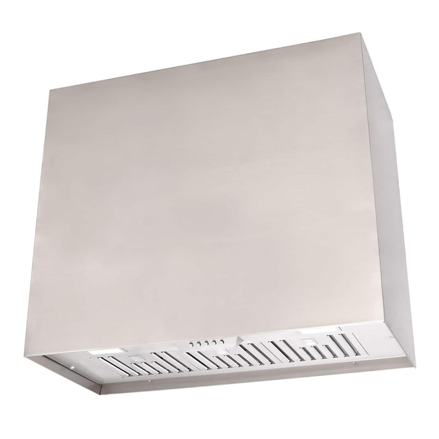 Front. Akicon - Akicon 36-in 600-CFM Ducted Brushed Stainless Steel Wall-Mounted Range Hood with Charcoal Filter - Stainless steel.