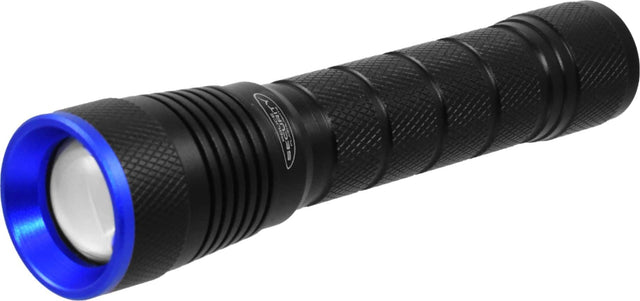 Front. Police Security - Elite 3300 Lumen LED Flashlight - Black.