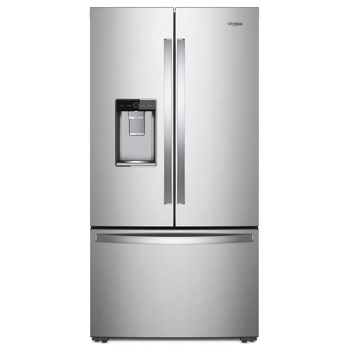 Whirlpool - 36 in. Wide 24 cu. ft. French Door Smart Refrigerator with Auto-Humidity Crispers - Stainless Steel