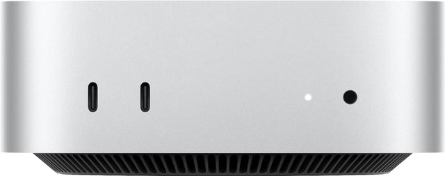 Front. Apple - Mac mini Desktop Apple M6 chip with 24GB Memory and 512GB SSD - Silver.