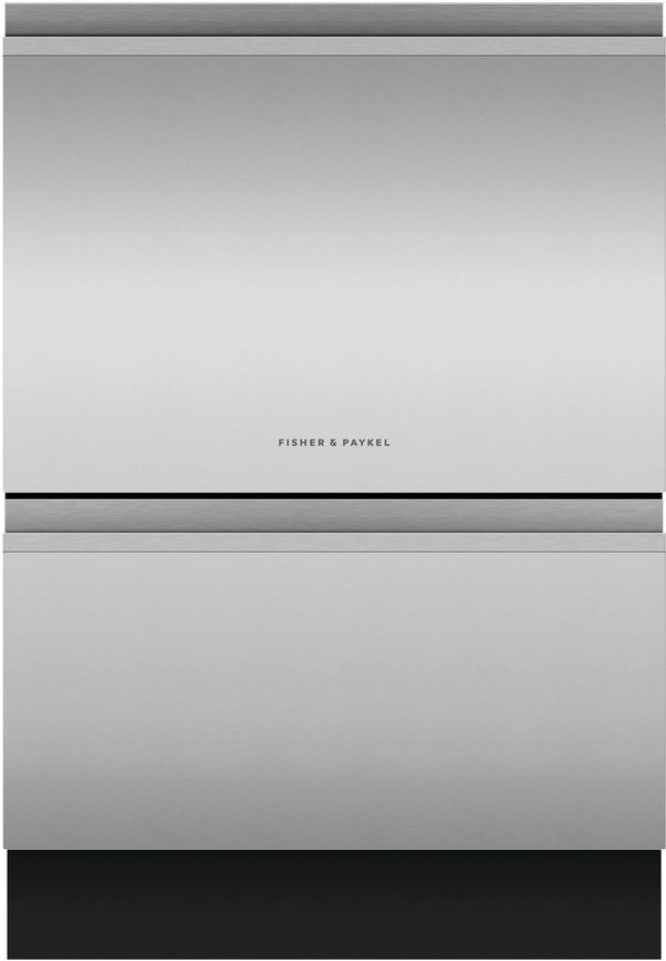 Fisher & Paykel - Top Control Stainless Steel Built-in Double DishDrawer with 44 dBA - Stainless Steel