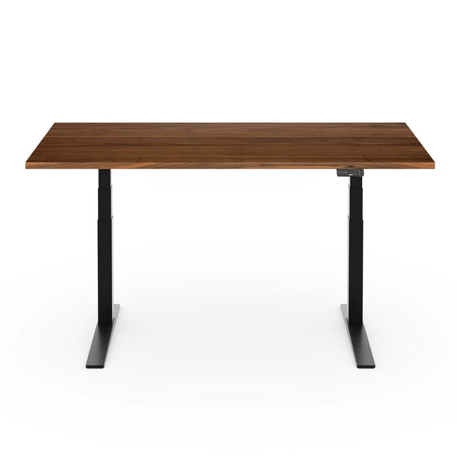 Front. FlexiSpot - FlexiSpot E7Pro 72''W Electric Adjustable Standing Desk, Black Walnut/Black - Walnut.