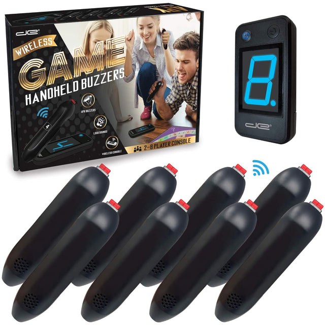 WIRELESS GAME HANDHELD BUZZERS  
4 PLAYER CONSOLE  
2-8 PLAYER CONSOLE