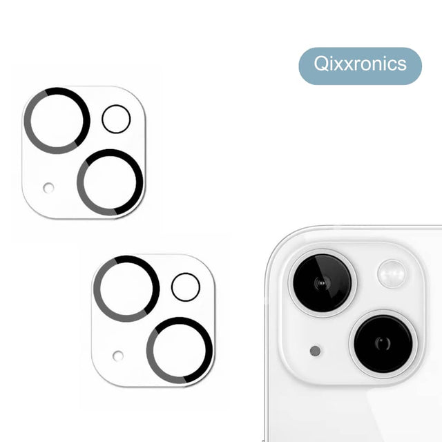 Front. Qixxronics - 2pack Camera Lens Protector for iPhone 15 Plus Camera Lens Shield Tempered Glass Lens Cover for iPhone 15 Plus - Clear.