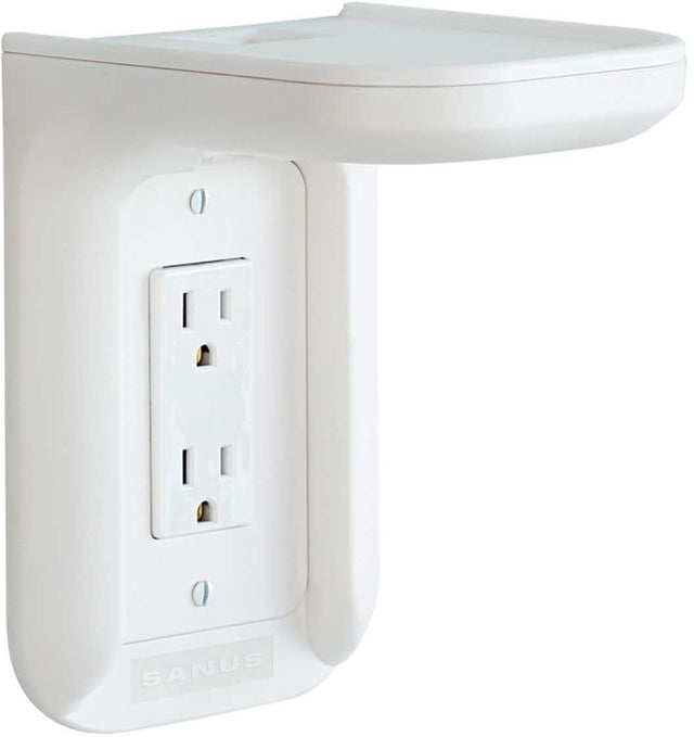 Front. Sanus - Small Device Outlet Speaker Mount - White.