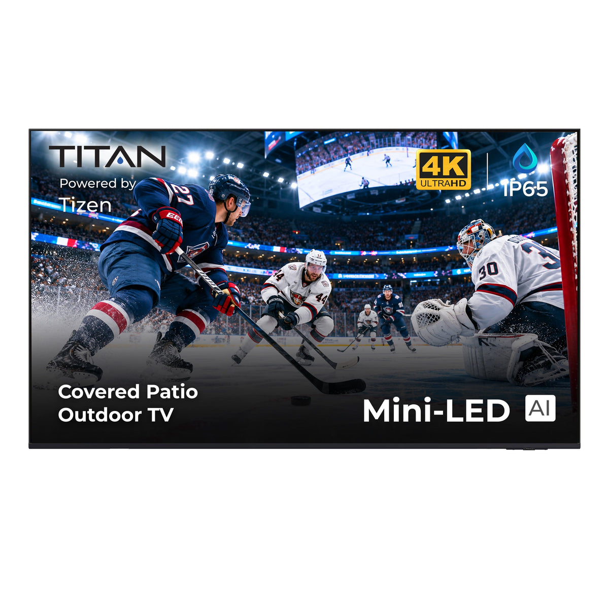 Titan - S100 QLED 32 Inch Covered Patio Smart Outdoor TV, IP65 Weatherproof, 4K HD Tizen AI OS, HDR10+