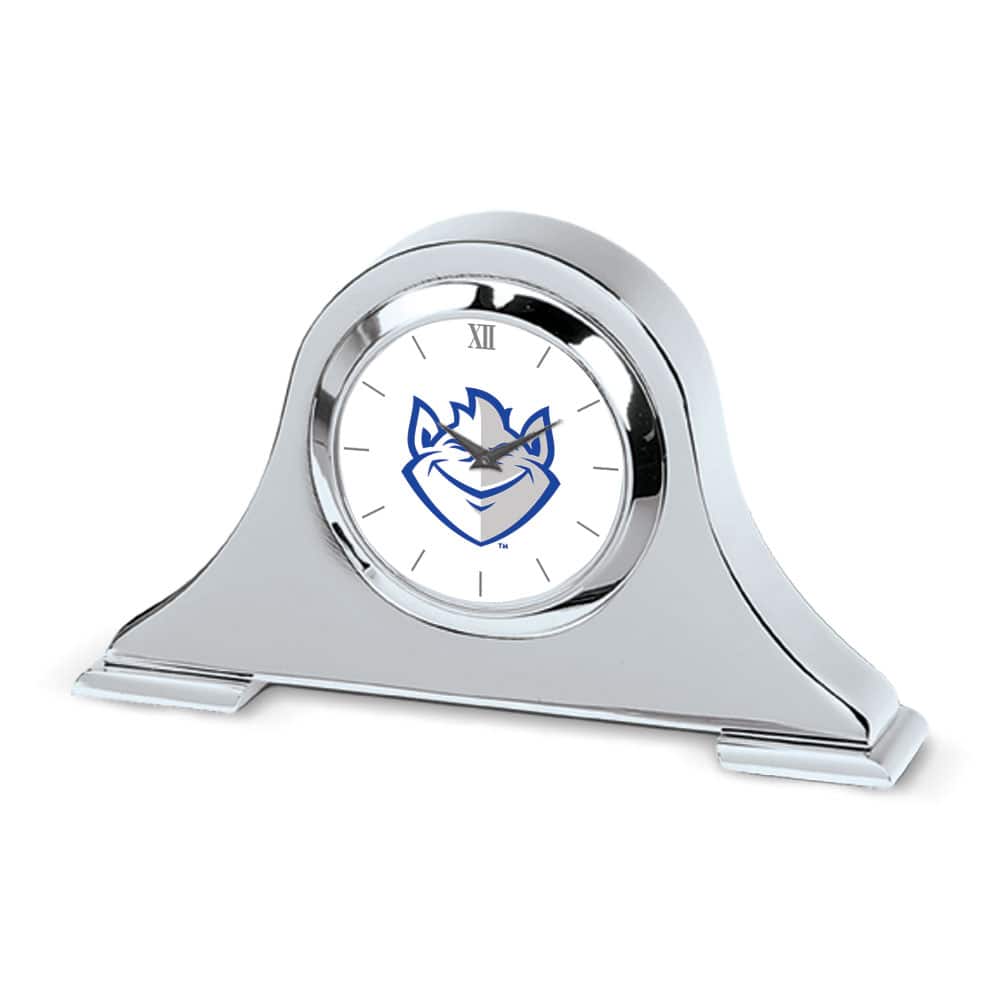 Jardine - Saint Louis Billikens Primary Team Logo Napoleon Desk Clock - Silver