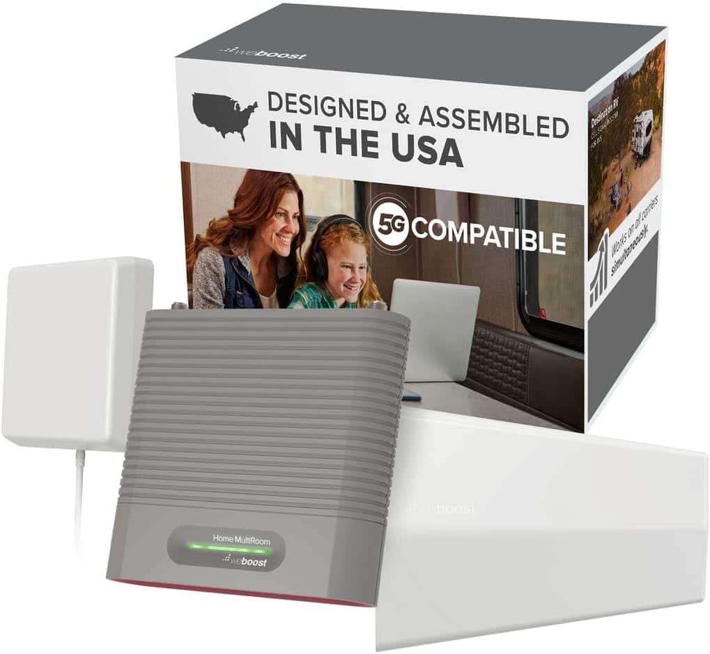 weBoost - Destination RV Cell Phone Signal Booster | Stationary Use | 5G & 4G LTE | All US & Canadian Carriers | FCC Approved - Gray