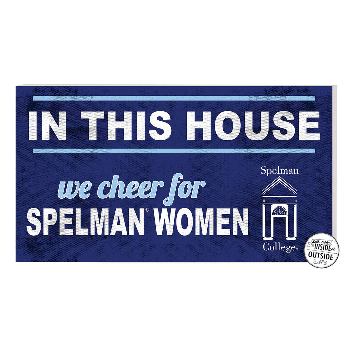 Jardine - Spelman College Jaguars 11'' x 20'' Indoor/Outdoor In This House Sign - Blue