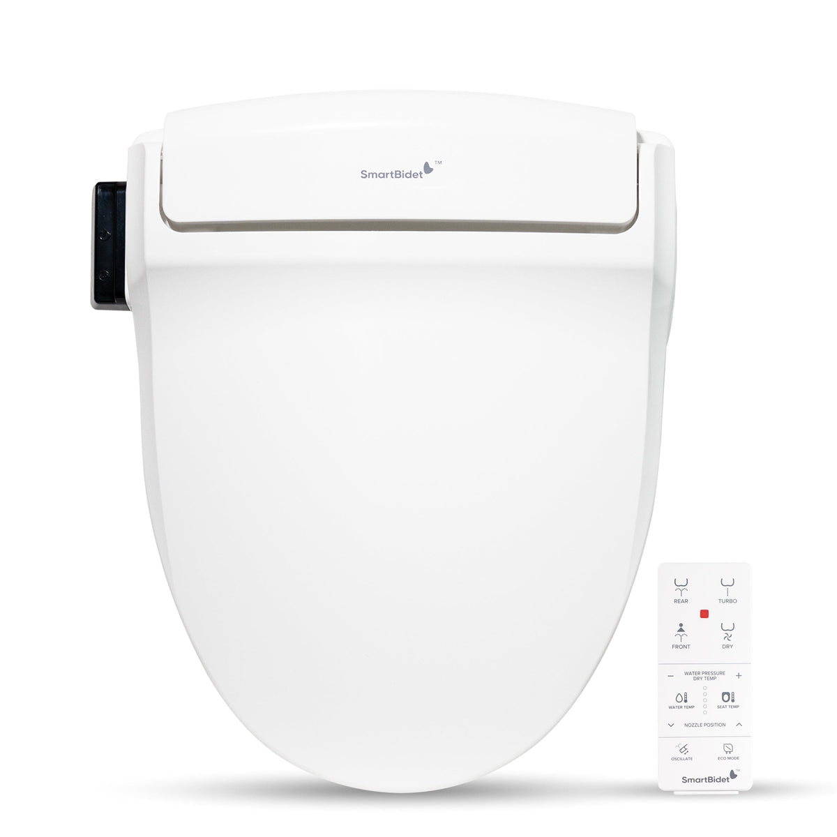 SmartBidet - SB-1000 Electric Smart Bidet™ Toilet Seat with Heated Seat, Warm Air Dryer, and Remote Control – Round - White