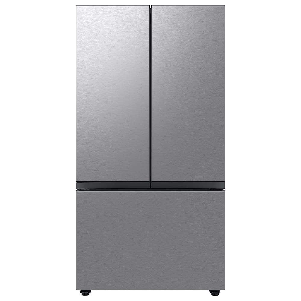 Samsung - 36 in. Wide BESPOKE 24 cu. ft. French Door Counter Depth Smart Refrigerator with Beverage Center - Stainless Steel