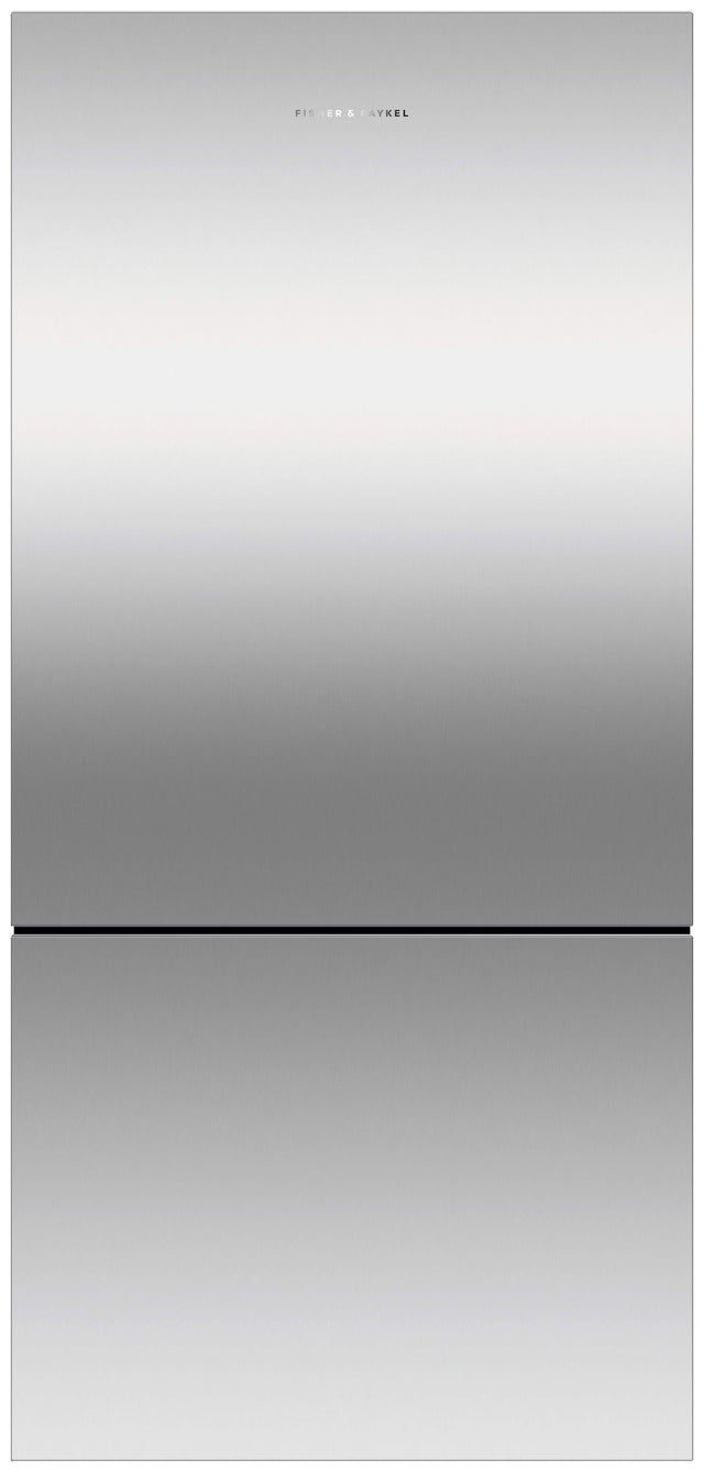 Front. Fisher & Paykel - ActiveSmart 17.5 Cu. Ft. Bottom-Freezer Counter-Depth Refrigerator - Stainless Steel.