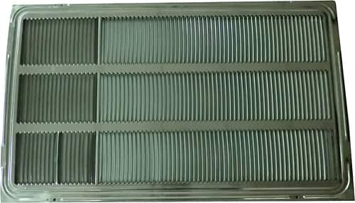 Front. LG - Rear Grille for 26" Thru-the-Wall Air Conditioners - Silver Metallic.