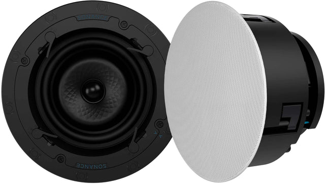 Front. Sonance - VX62R - Visual Experience Series 6" Medium Round 2-Way Speakers (Pair) - Paintable White.