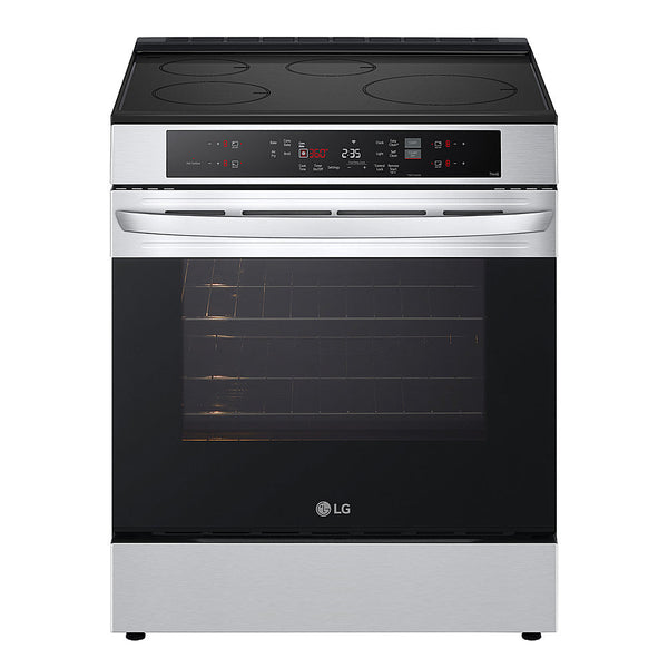 LG - 30-in Wide 6.3 Cu. Ft. Smart Slide-in Electric Induction Convection Range with 5 Elements, EasyClean and Air Fry - Stainless Steel