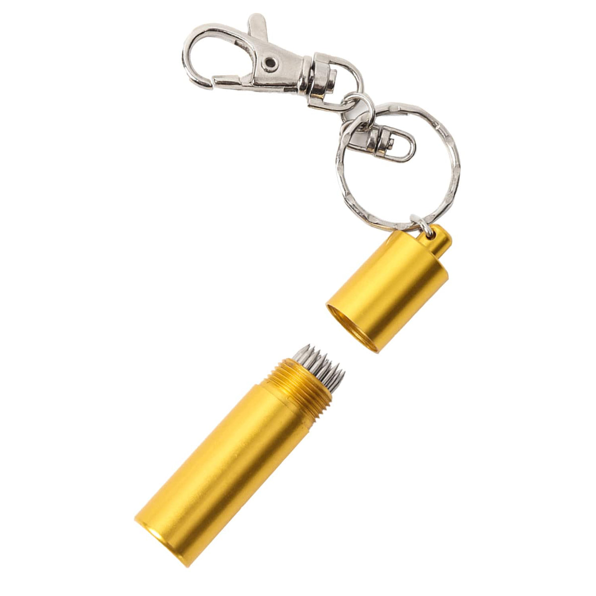 GSE Games & Sports Expert - Pool Cue Tip Shaper Pick Pricker Metal Repair Tool Needle Thorn Tool with Keychain - Golden