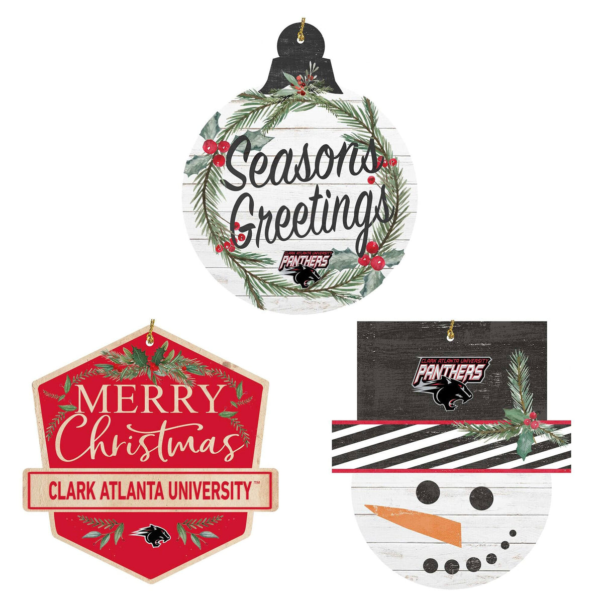 Jardine - Clark Atlanta University Panthers Ornament Bundle - White