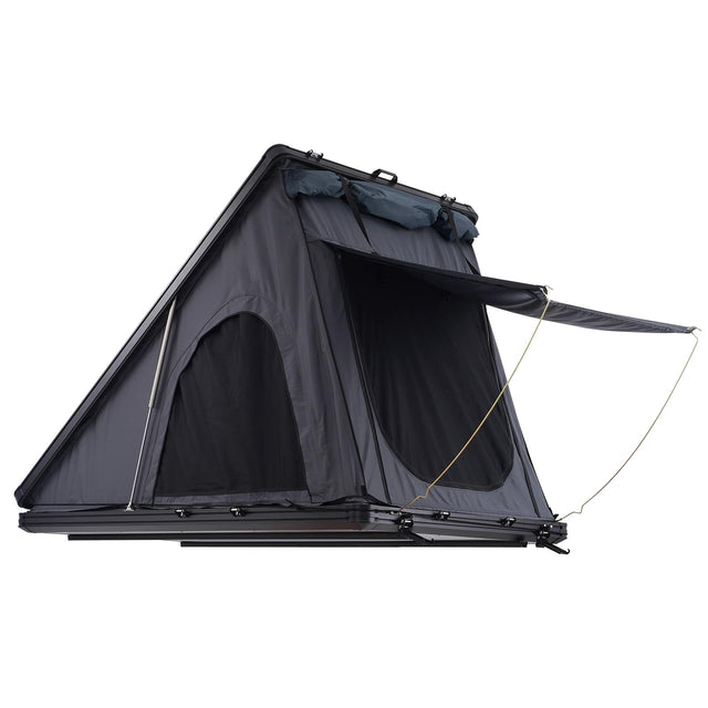 Front. VEVOR - Rooftop Tent Hard Shell, Rooftop Tent Hardshell for 2-3 Person, Roof Top Tent with Telescopic Ladder - Black,Blue.