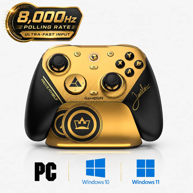 8,000Hz POLLING RATE! ULTRA-FAST INPUT

PROVE MYSELF

M

GAMESIR

PC Windows 10 Windows 11
