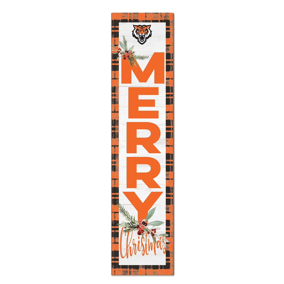 Jardine - Idaho State Bengals 12'' x 48'' Outdoor Merry Christmas Leaner - White