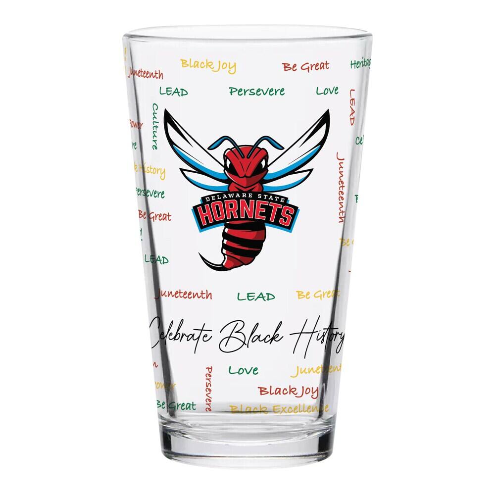 Indigo Falls - Delaware State Hornets 16oz. Pint Glass - Multicolor