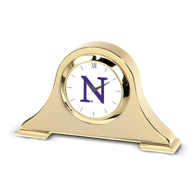 Front. Jardine - Gold Northwestern Wildcats Team Napoleon Desk Clock - Gold.
